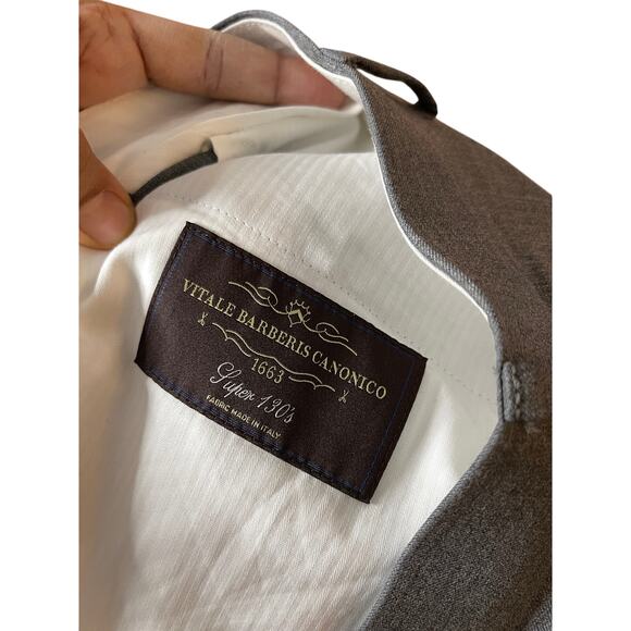 Suitsupply Brescia Wool Pants Grey Vitale Barberis Canonico Mens 40x30 - Picture 13 of 13